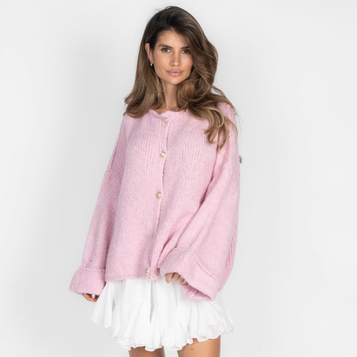 Oversized cardigan met zachte mouwen