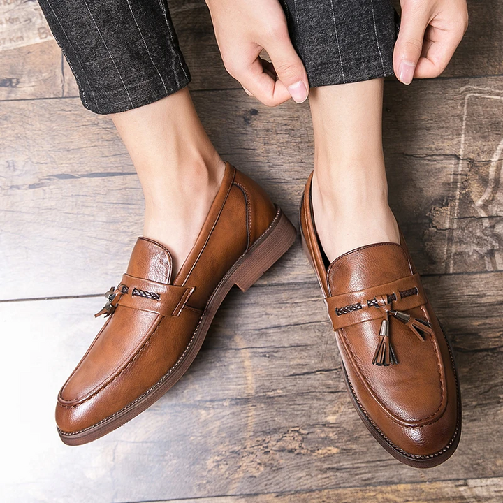 Leren Loafers met kwastjes