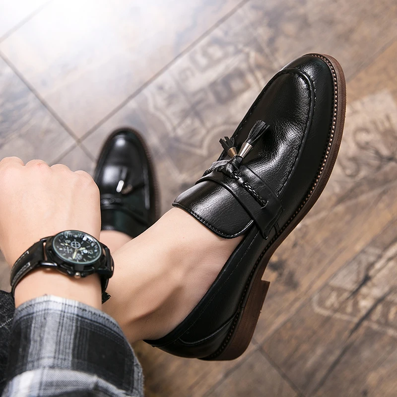 Leren Loafers met kwastjes