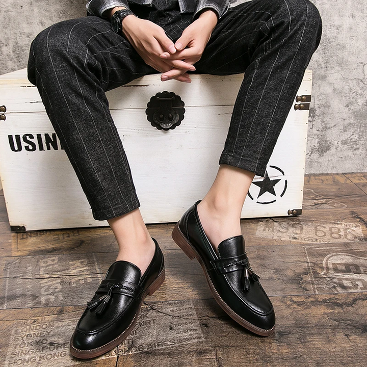 Leren Loafers met kwastjes