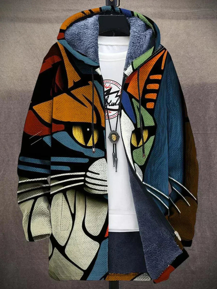 Delia | Artistiek vest met capuchon