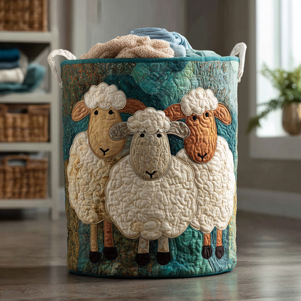 Vrolijke Schapen | Gevoerde Opbergmand