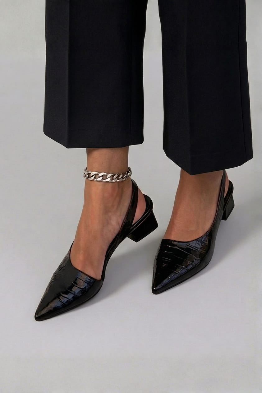 Elisa | Court schoenen met hak en brede teen