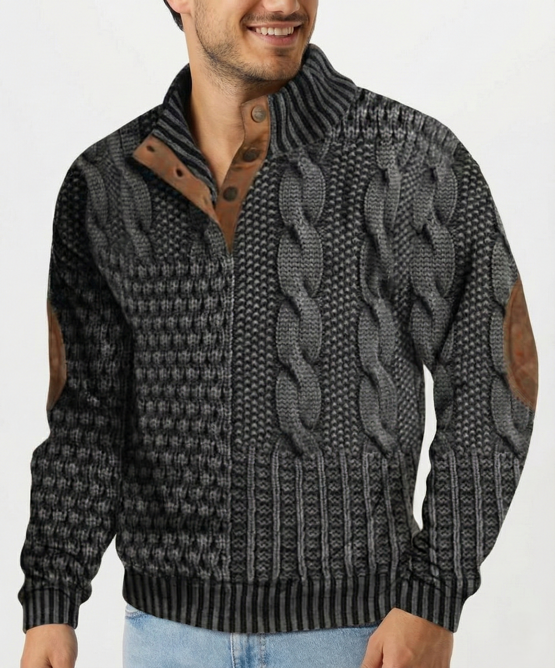 André Vintage Gebreide Trui Heren - Klassieke Retro Pullover