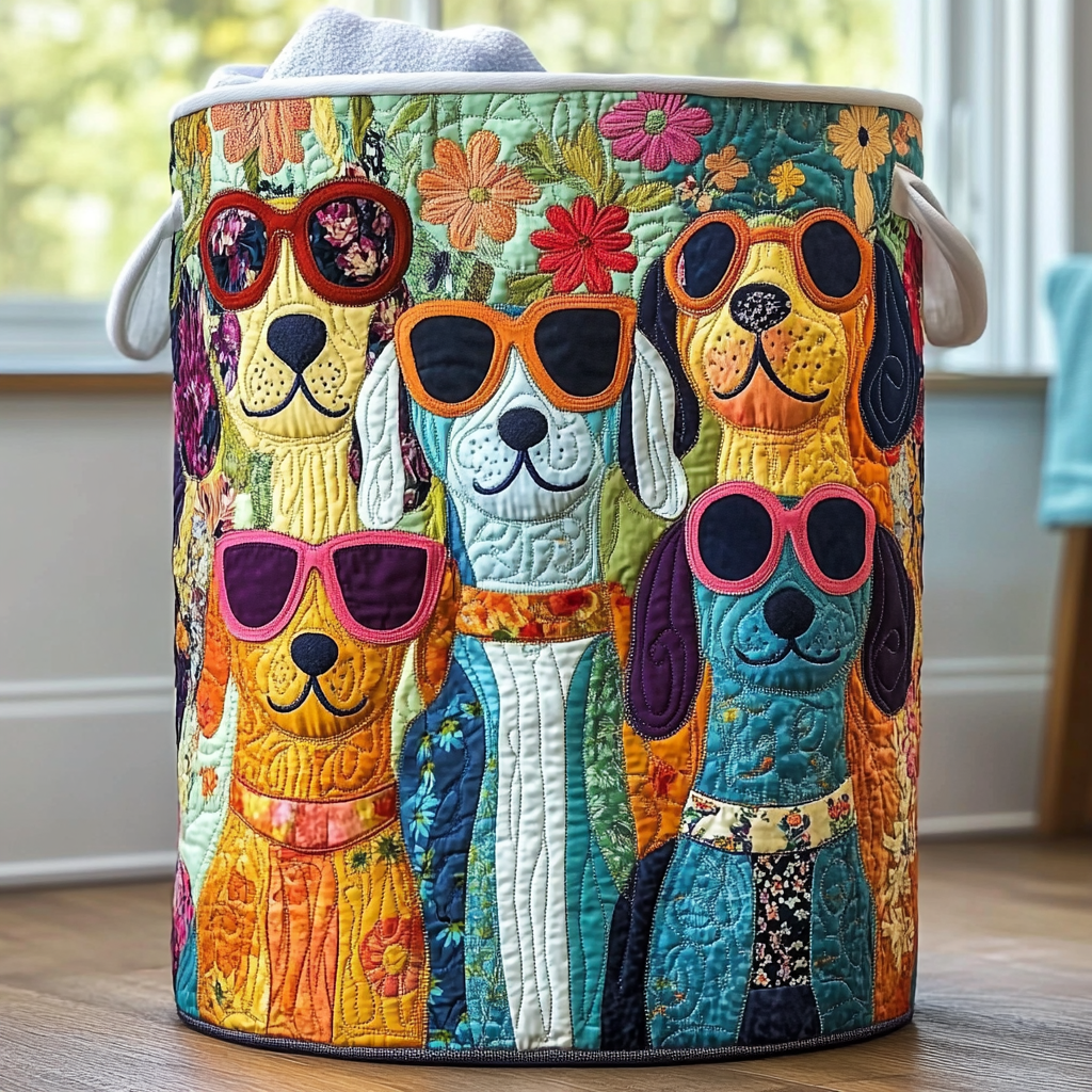 Vrolijke Honden | Gevoerde Opbergmand
