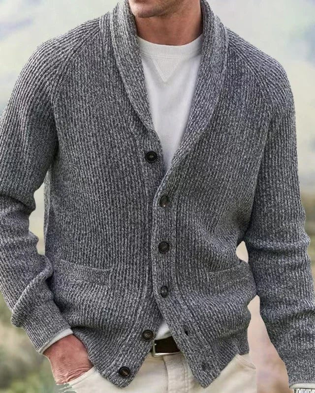 Jochem | Gebreide Sjaalkraag Vest
