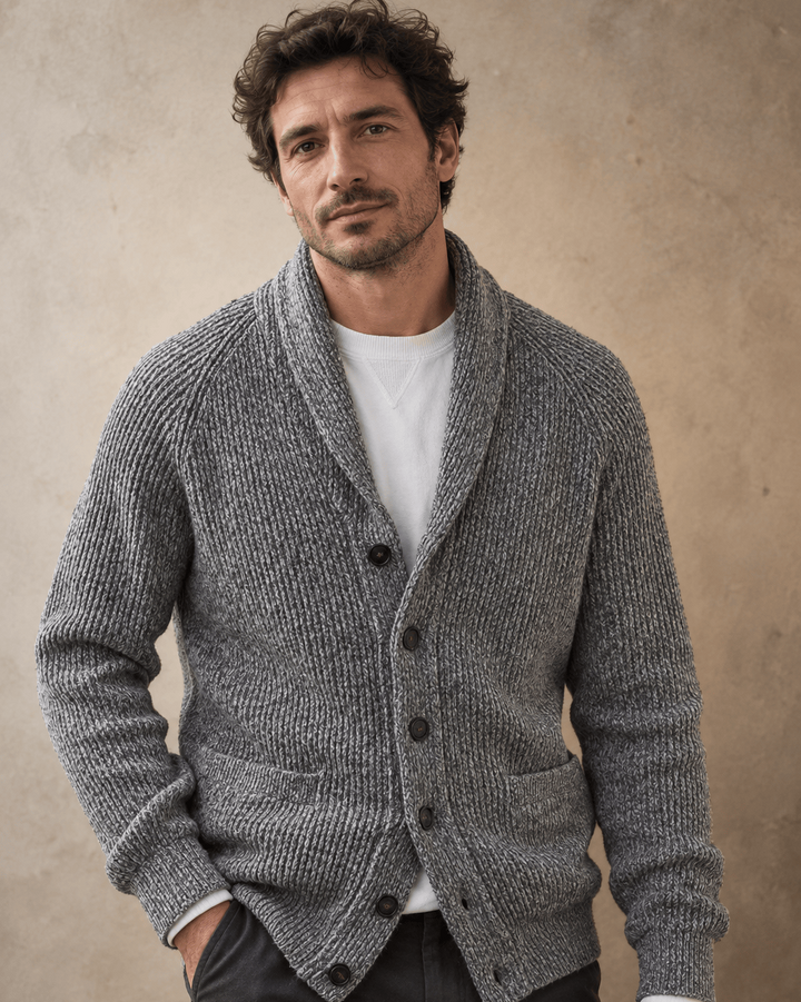 Jochem | Gebreide Sjaalkraag Vest