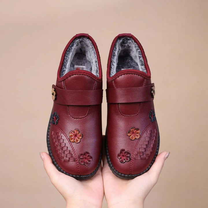 Pilar™ | Orthopedische Schoenen Bekleed met Borduur Bloemen
