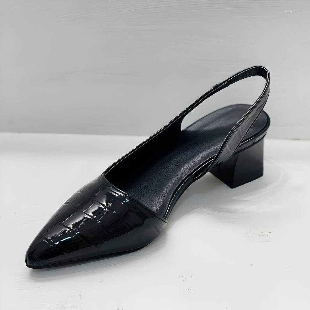 Elisa | Court schoenen met hak en brede teen