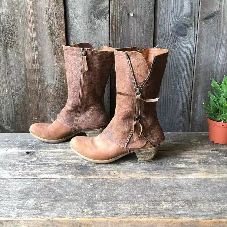 Amparo | Leren Herfstlaarzen