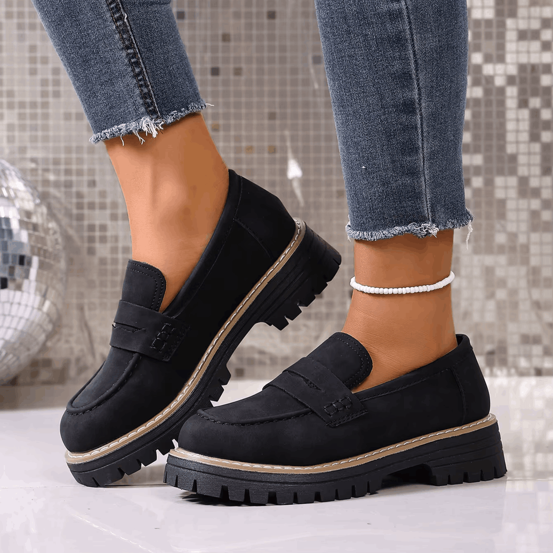 Elsa | College Stijl Platform Loafers