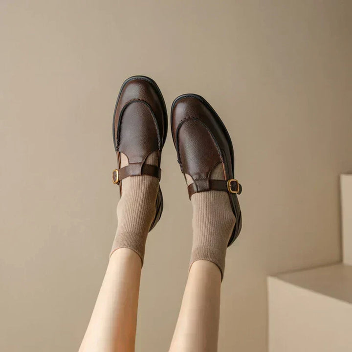 Nancy | Retro-geïnspireerde Leren Schoenen