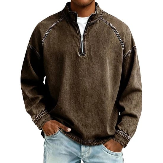 Jasper | Vintage Half-Zip Trui