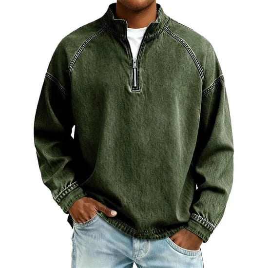 Jasper | Vintage Half-Zip Trui