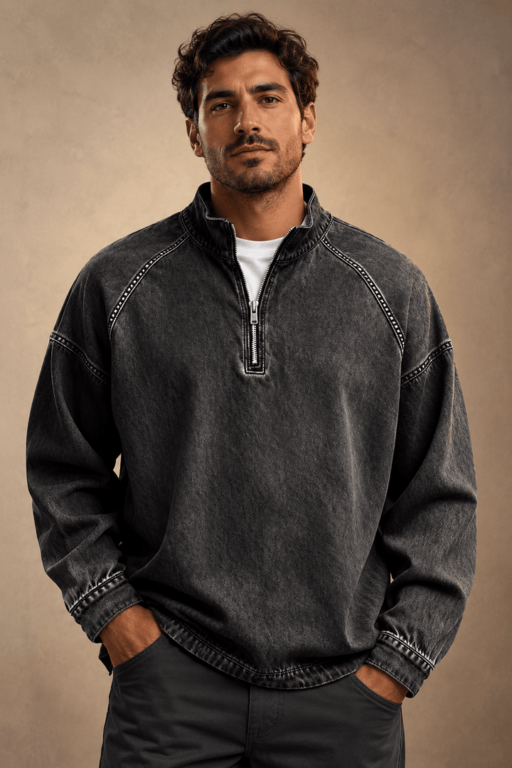 Jasper | Vintage Half-Zip Trui