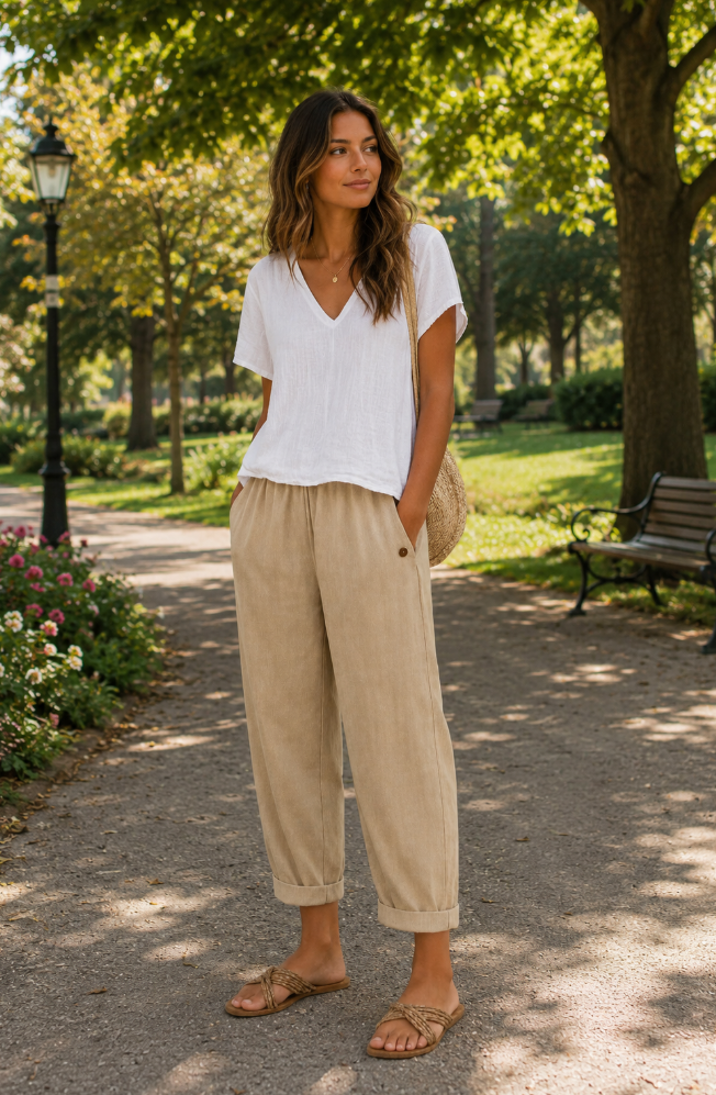 Eva | Lichte Linnen Broek