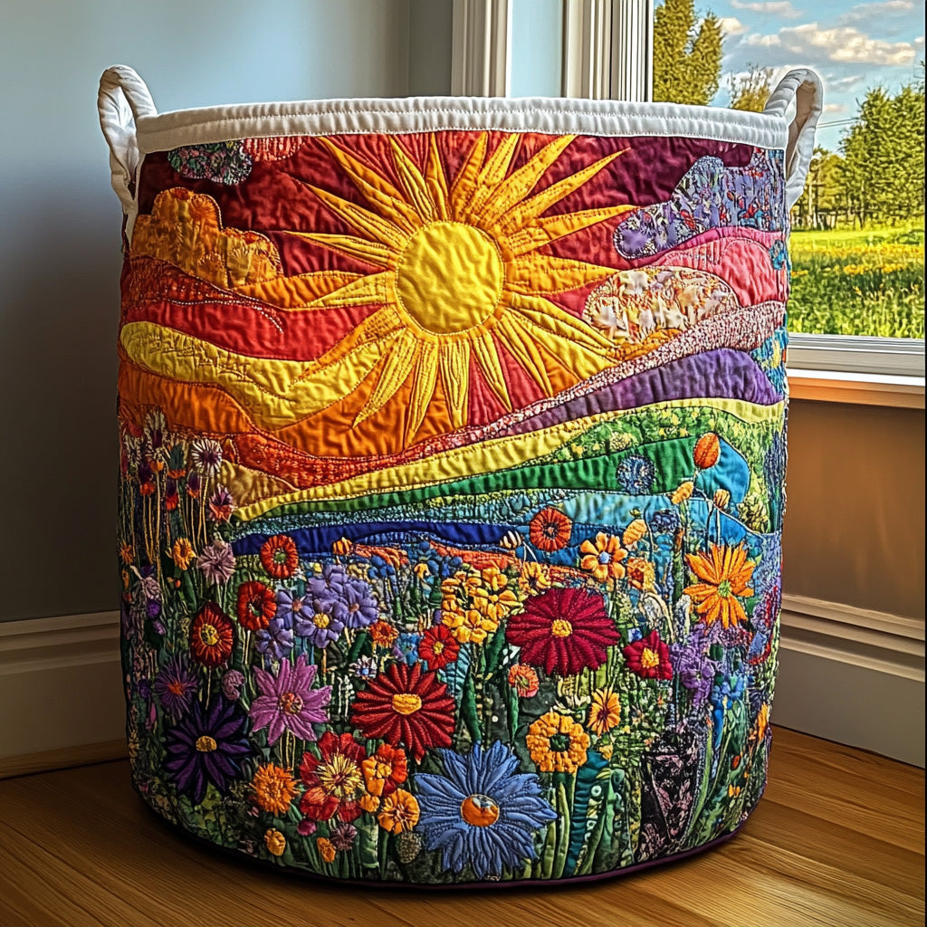 Bloemen en Zon | Gevoerde Opbergmand