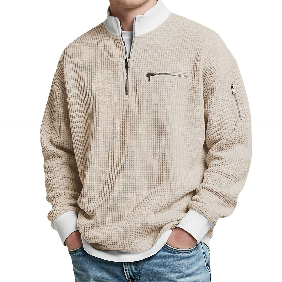 Quinten | Gestructureerde Half-Zip Trui