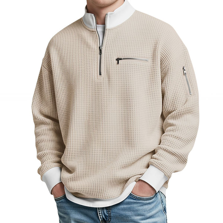 Quinten | Gestructureerde Half-Zip Trui