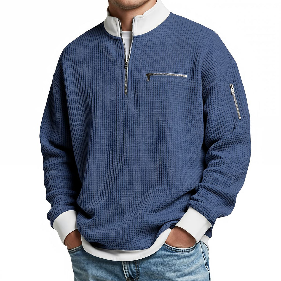 Quinten | Gestructureerde Half-Zip Trui