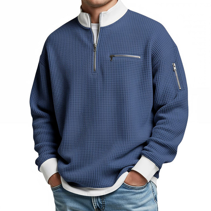 Quinten | Gestructureerde Half-Zip Trui
