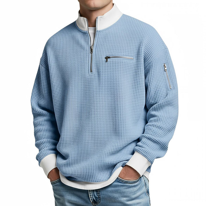 Quinten | Gestructureerde Half-Zip Trui