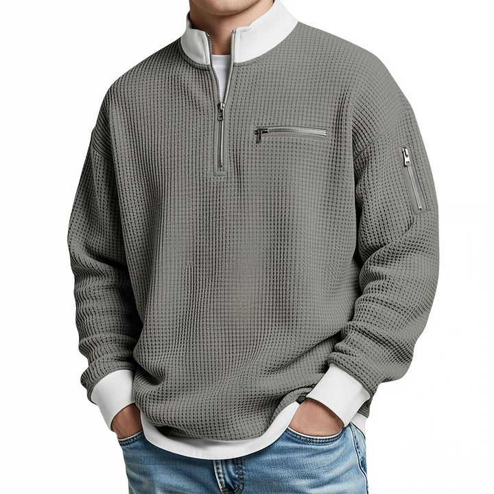 Quinten | Gestructureerde Half-Zip Trui