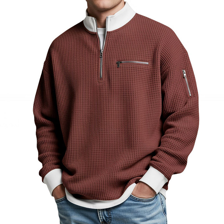 Quinten | Gestructureerde Half-Zip Trui