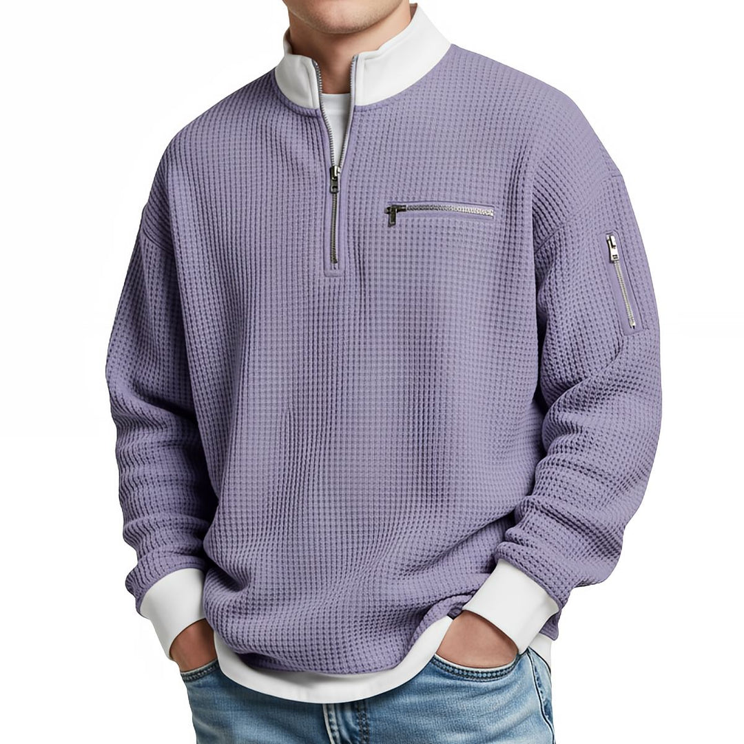 Quinten | Gestructureerde Half-Zip Trui