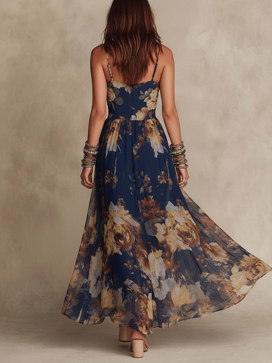 Melissa™ | Elegante Maxi-Jurk met Bloemenpatroon