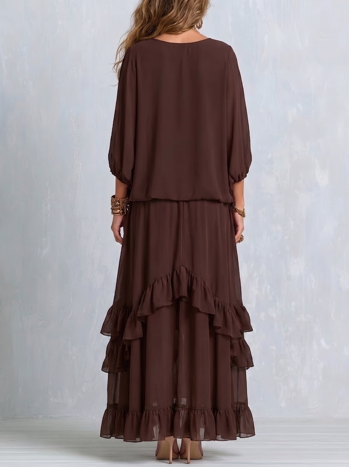 Dalila™ | Elegante Tweedelige Set met Rok en Volants