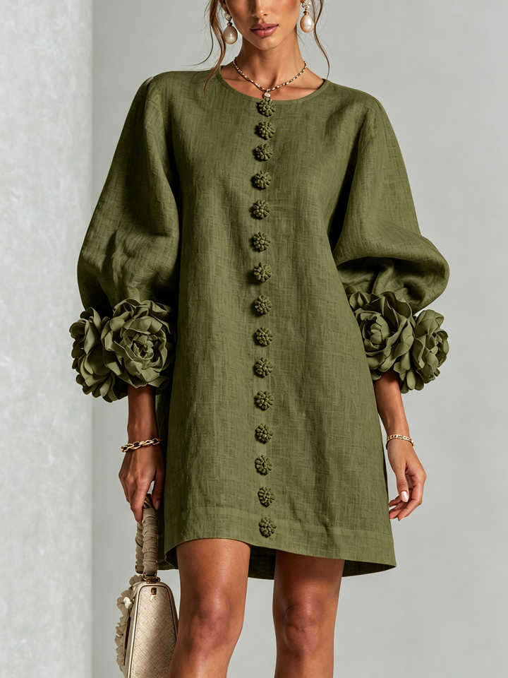Rosalie™ | Mini-jurk met knoopsluiting