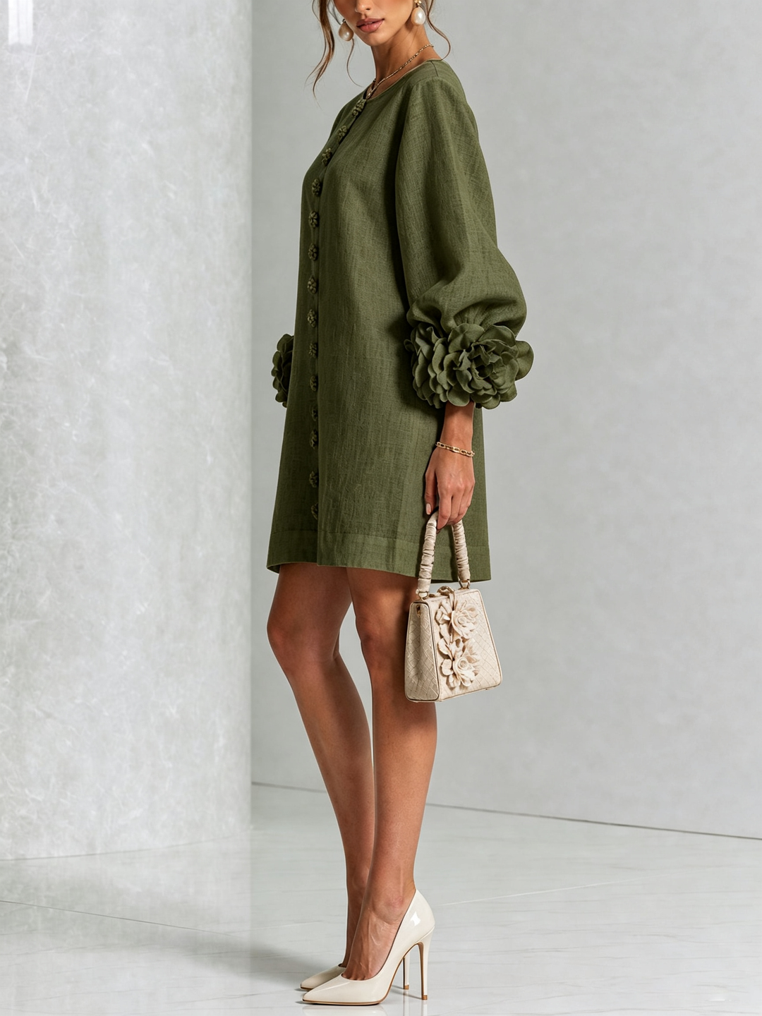 Rosalie™ | Mini-jurk met knoopsluiting