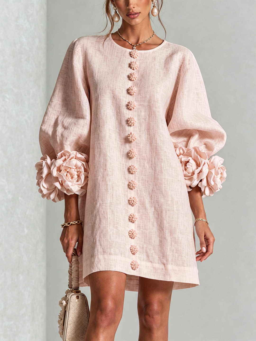 Rosalie™ | Mini-jurk met knoopsluiting