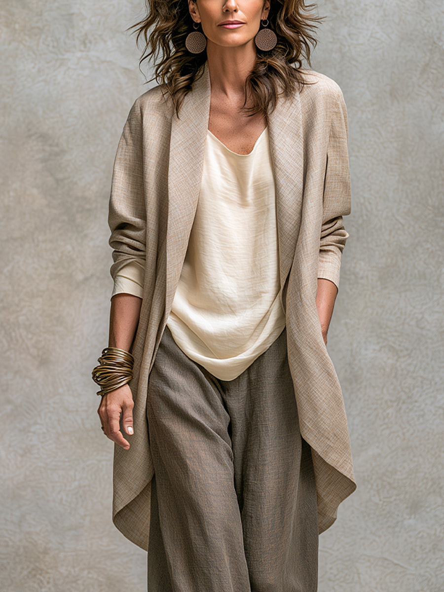 Flaminia™ | Elegante Driedelige Set met Wijde Broek