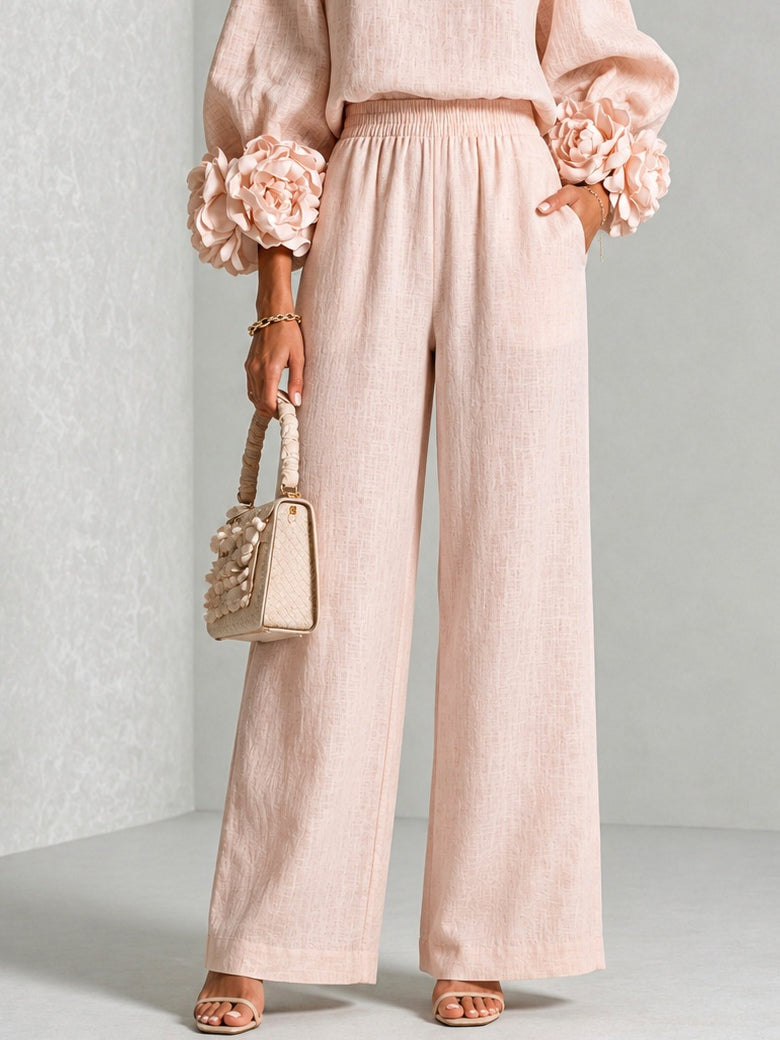 Rosalie | Tweedelige set met florale manchetten