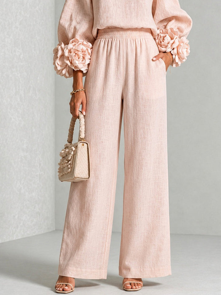 Rosalie | Tweedelige set met florale manchetten