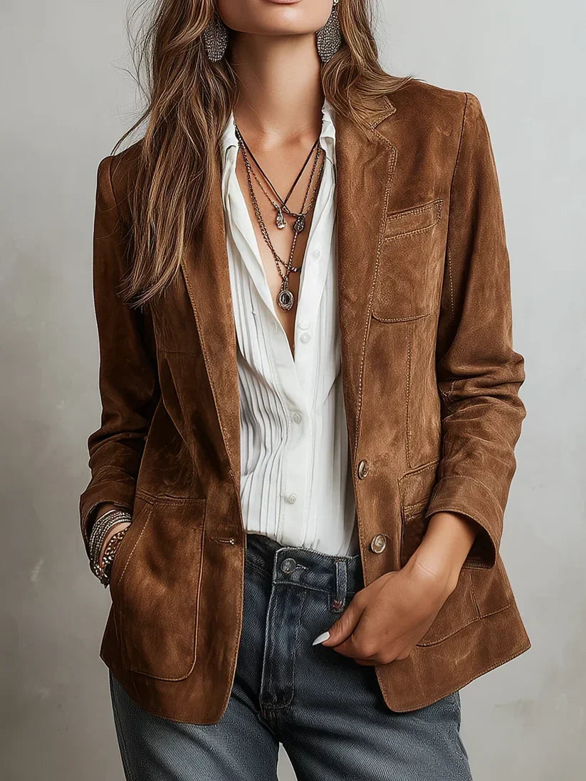 Cristina™ | Elegante Blazer met Contrasterende Stiksels