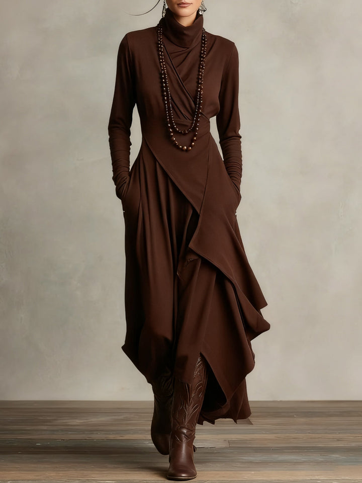 Genevieve | Lange jurk met col