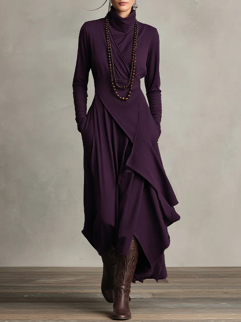 Genevieve | Lange jurk met col
