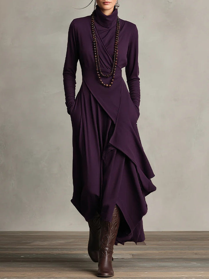 Genevieve | Lange jurk met col