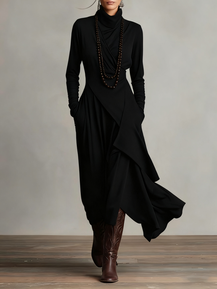 Genevieve | Lange jurk met col