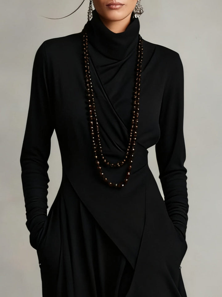 Genevieve | Lange jurk met col