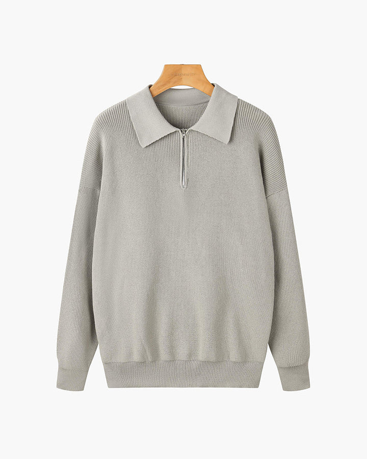 Arno | Katoenen Half-Zip Trui