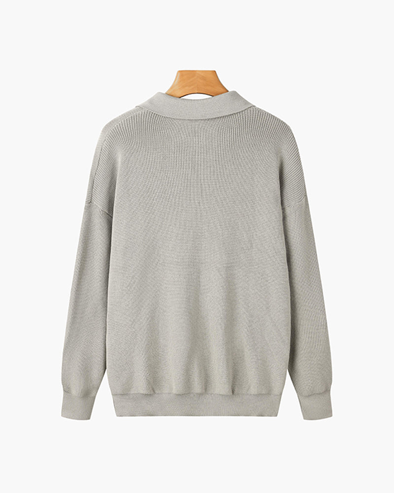 Arno | Katoenen Half-Zip Trui