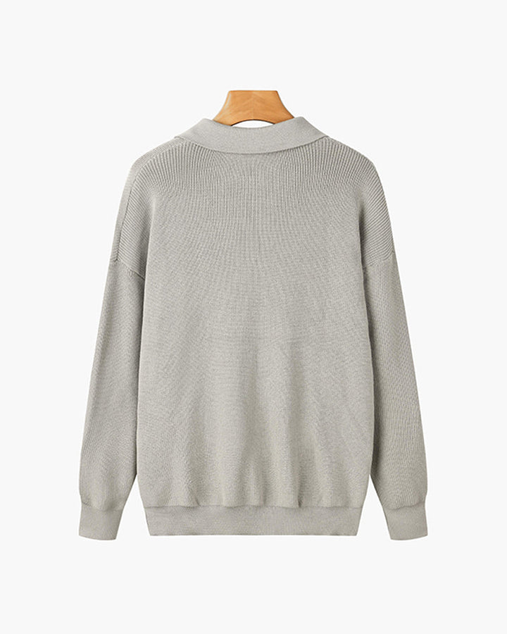 Arno | Katoenen Half-Zip Trui