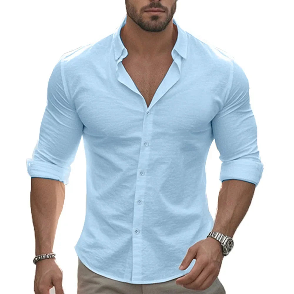 Danny | Lichtgewicht linnen overhe shirt