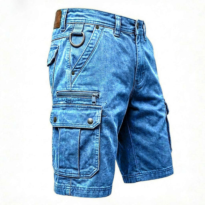 Elias | Comfortabele denim cargoshorts