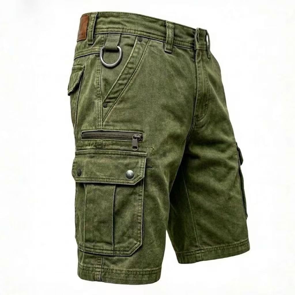 Elias | Comfortabele denim cargoshorts