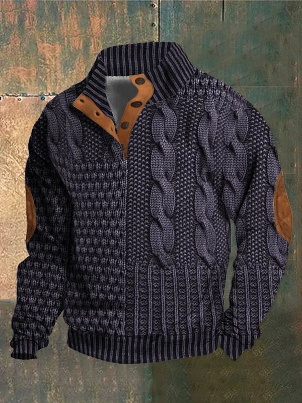 André Vintage Gebreide Trui Heren - Klassieke Retro Pullover